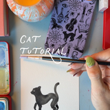 Black Cat Print