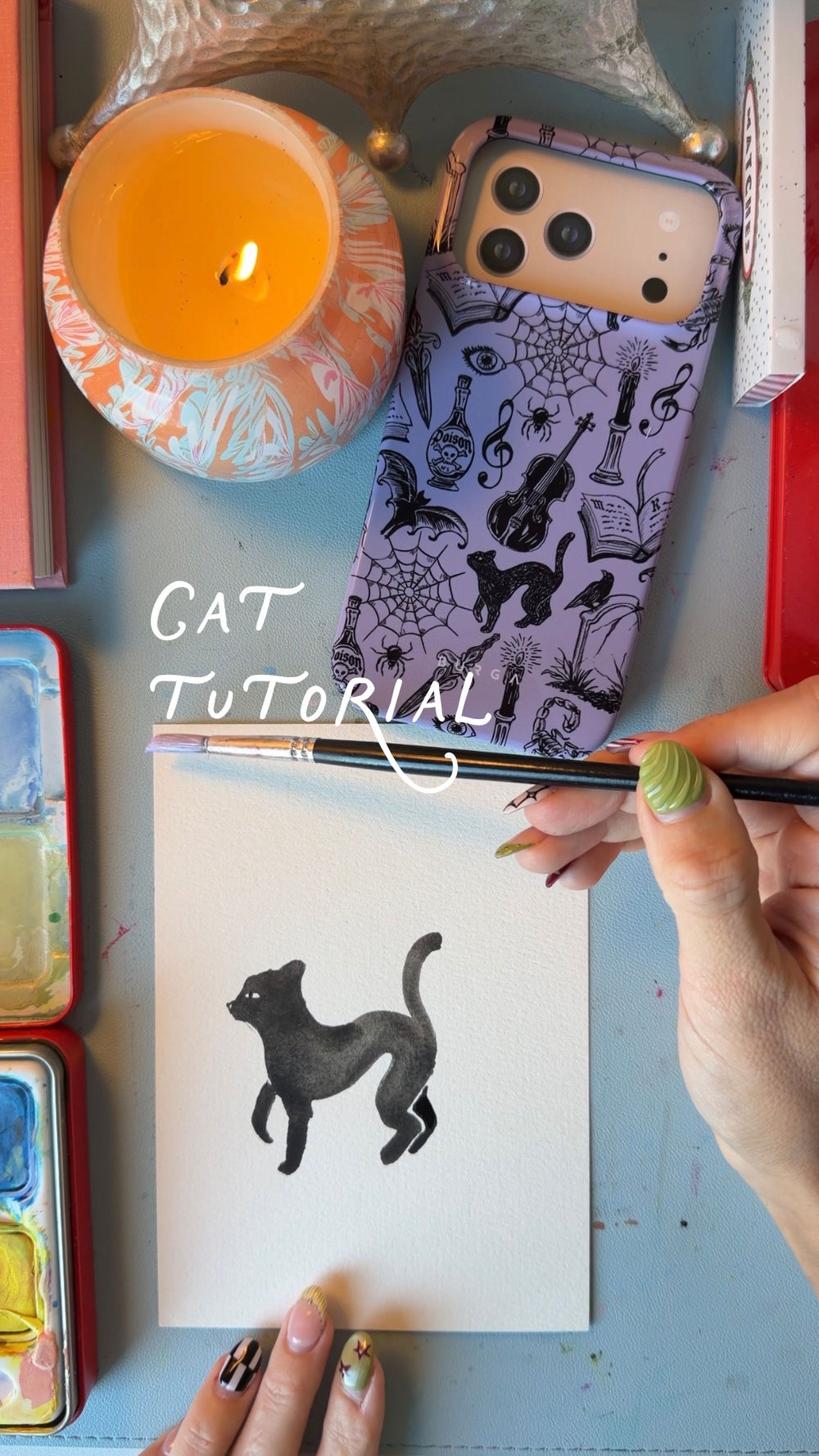 Black Cat Print